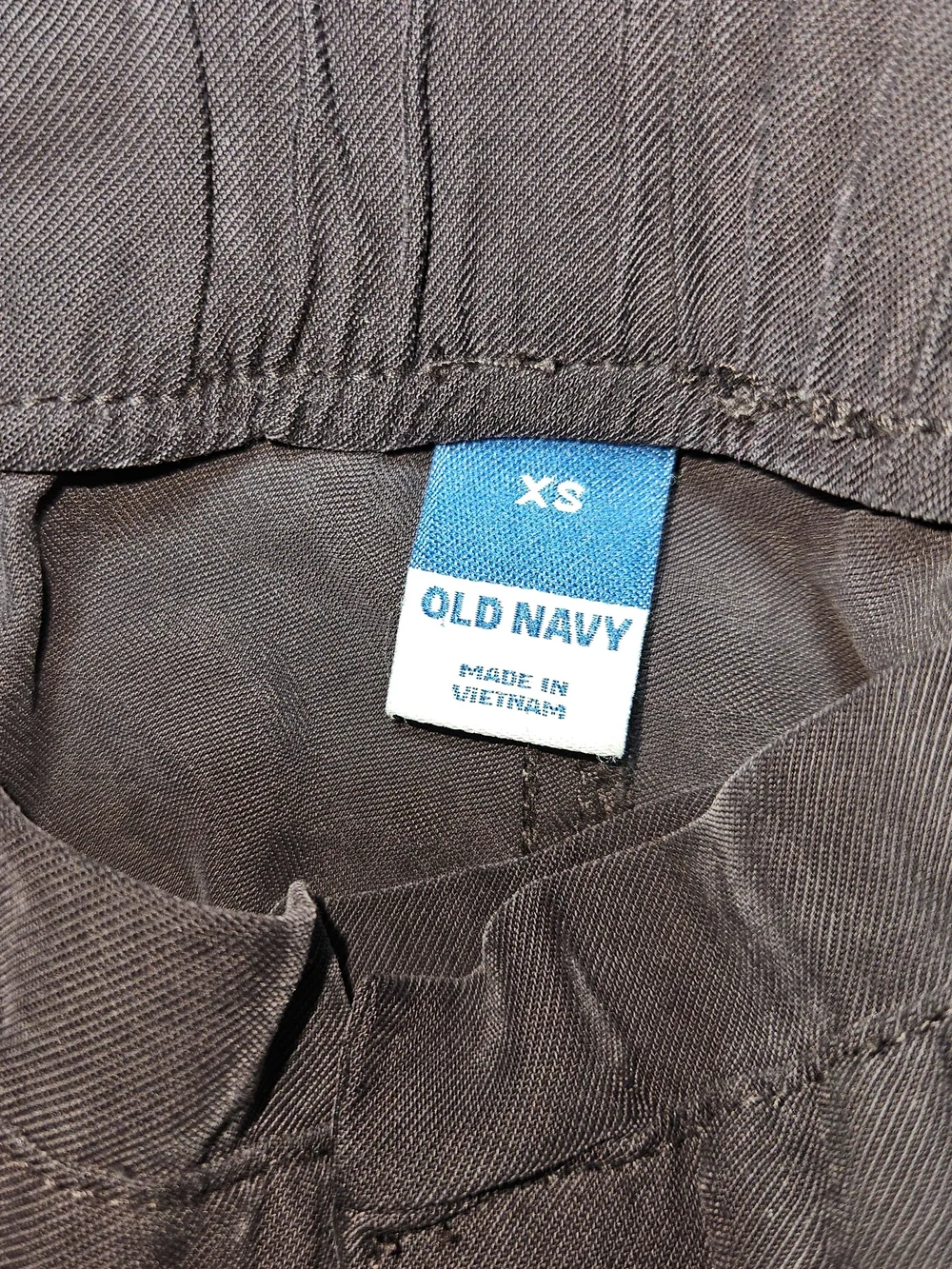 Old Navy Paperbag Waist Tie Front Cropped Pants Size XS Dark Purple Plum